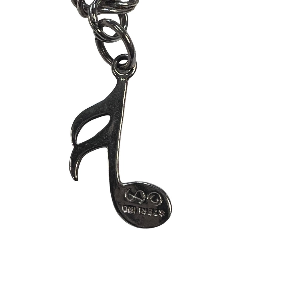 James Avery Music Note Bracelet Womens 7in Silver Excellent Sterling Charm - Picture 2 of 5